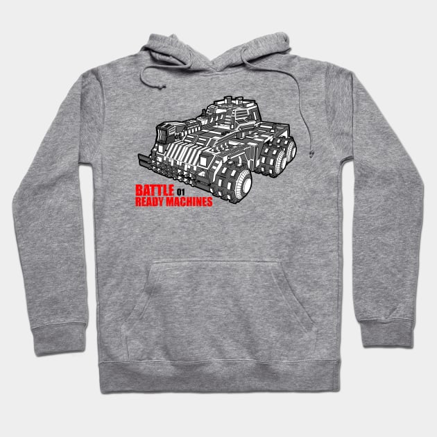 Battle Ready Machine 01 T-shirt Hoodie by VerticalGT